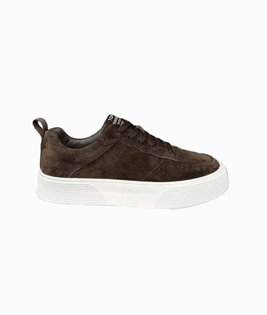 LACED SNEAKER - Brun